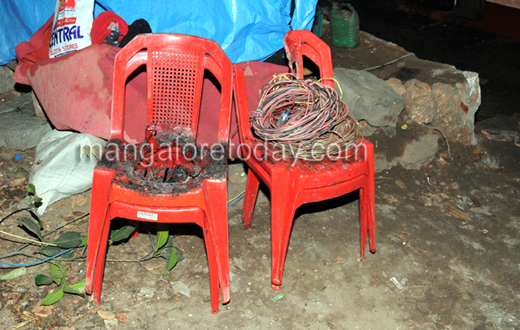 Fire gutted house in Yemmekere